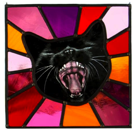 Zwarte Kat
30 x 30 cm
gebrandschilderd glas-in-lood
285 euro